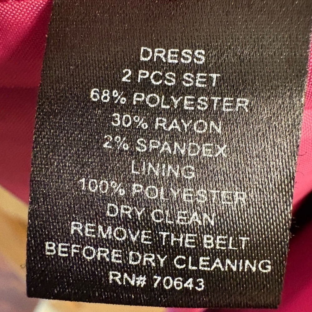 Jessica Howard 2 Piece Sleeveless Dress w/ Jacket Set Gray Pink Women’s Size 10P - Picture 6 of 7
